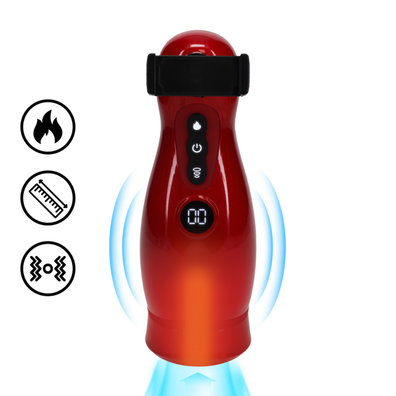 Pumped Masturbateur Virtuo Vibrations et Succion Rouge